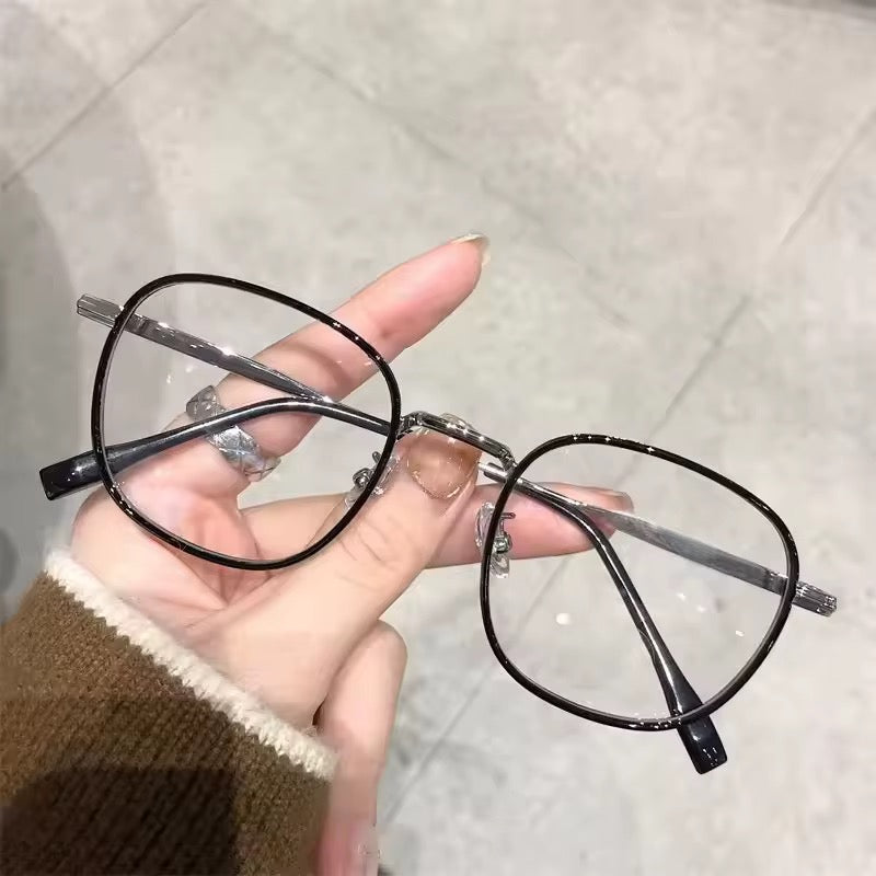 Lunettes polygonales marron rose - vue 2