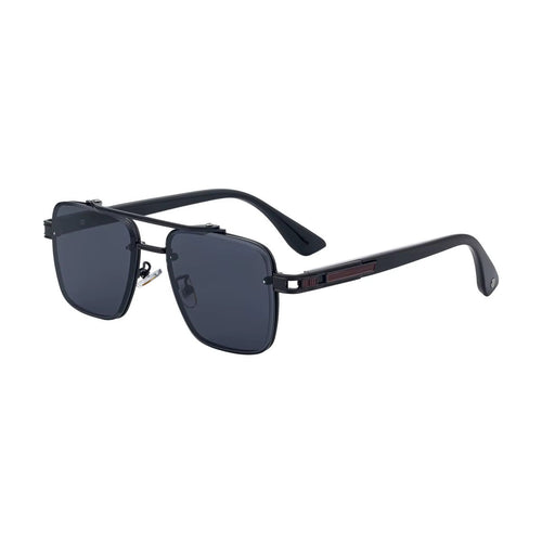 Lunettes hexagonales noir et or - vue 1